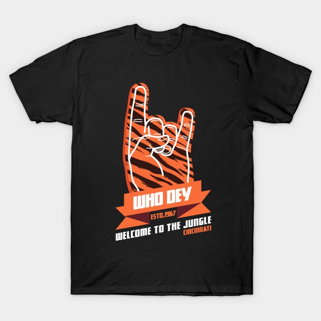 Go Bengals! Cincinnati is in Super Bowl LVI, Who Dey T-Shirt by BooTeeQue